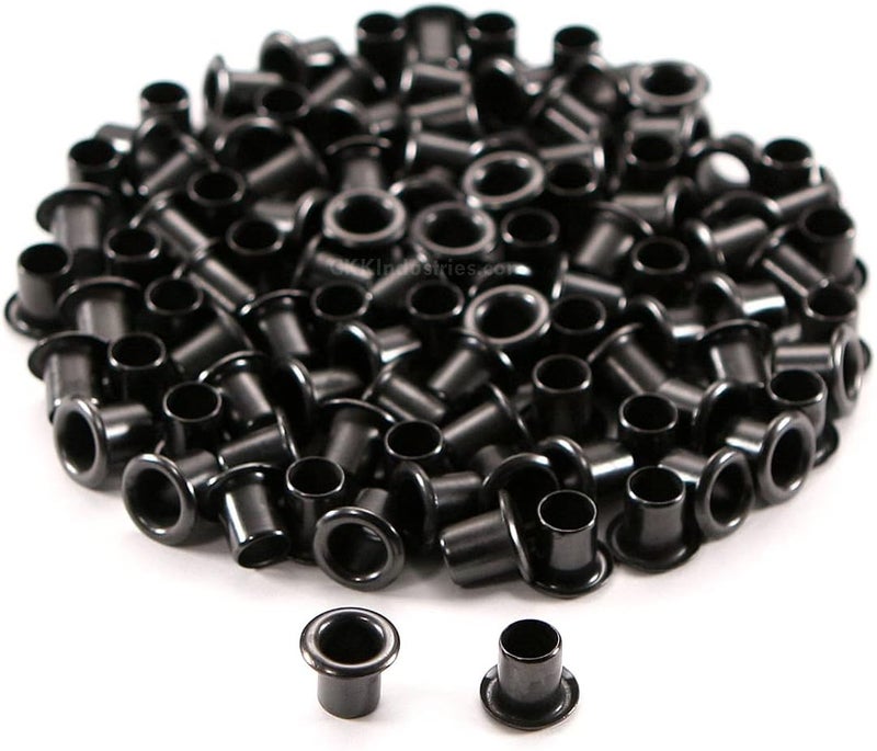 HolsterSmith Kydex & Leather Holster Eyelets - (#8-9 Length) - (1/4 Inch Diameter) - (Black Coated) - (100 Pack) - (USA Made) - for DIY Holster Making, Canvas & Apparel Binding - Image 1
